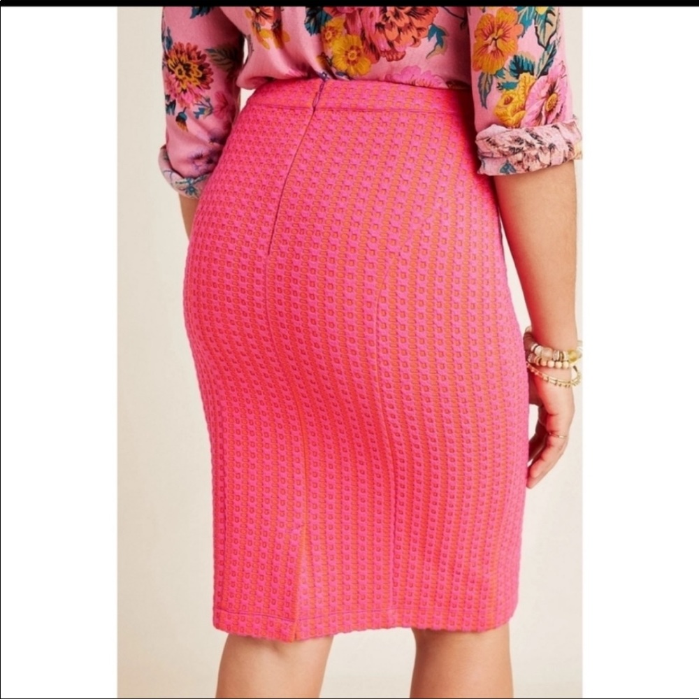 Anthropologie Maeve Orange/pink Skirt